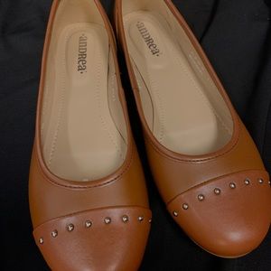 Brown Studded Flats
